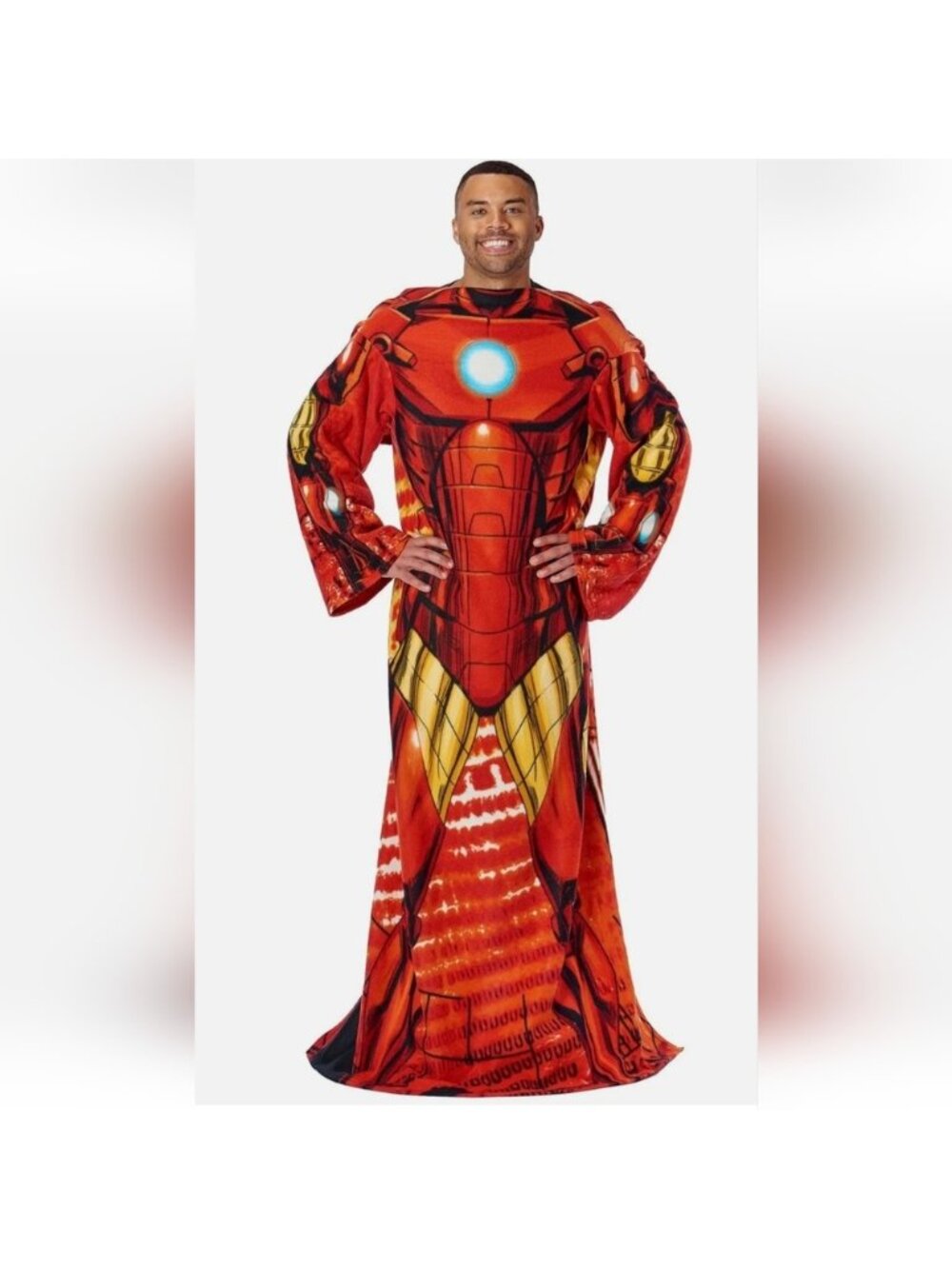 Marvel Avengers Iron Man Throw Adult Silk Touch Blanket with Sleeves 48" x 71"